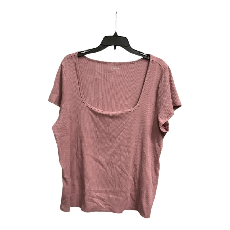 women's tops for fashion-conscious professionalsTop Short Sleeve Basic By Old Navy In Pink, Size: 3x