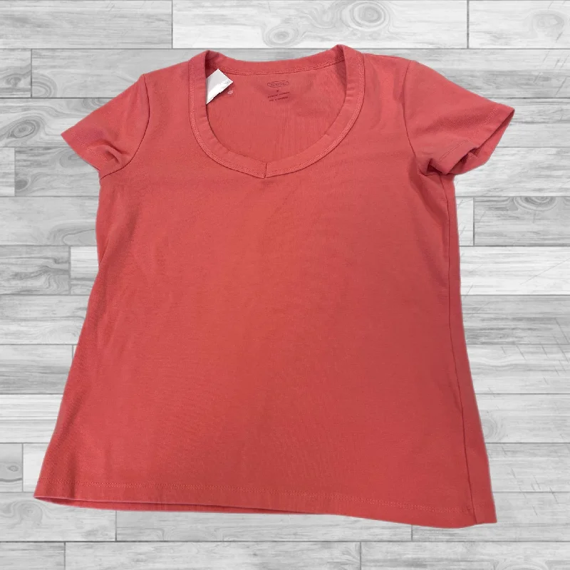 women's tops for those who value both quality and affordabilityTop Short Sleeve Basic By Talbots In Coral, Size: M