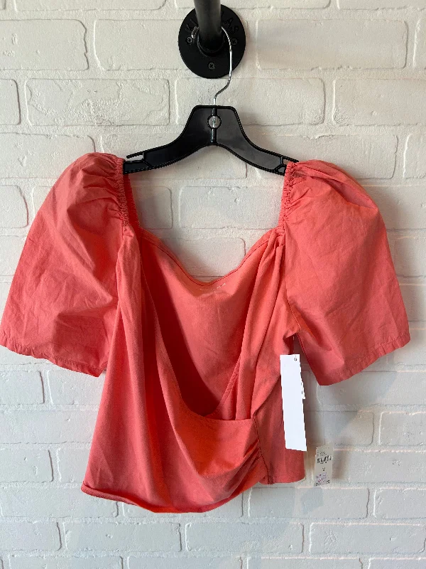 women's tops for those who seek both style and comfortTop Short Sleeve By Anthropologie In Orange, Size: M