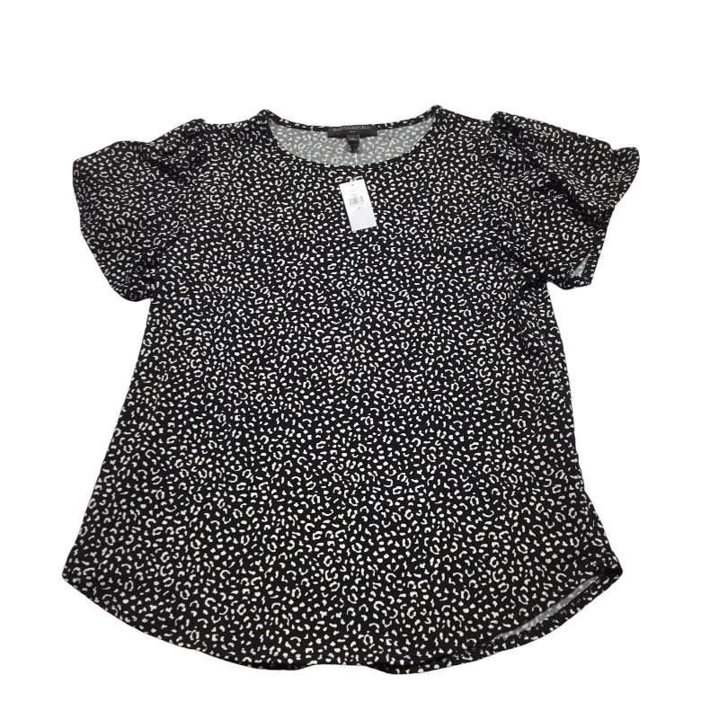 women's tops for everyday eleganceTop Short Sleeve By Banana Republic In Black & White, Size: S