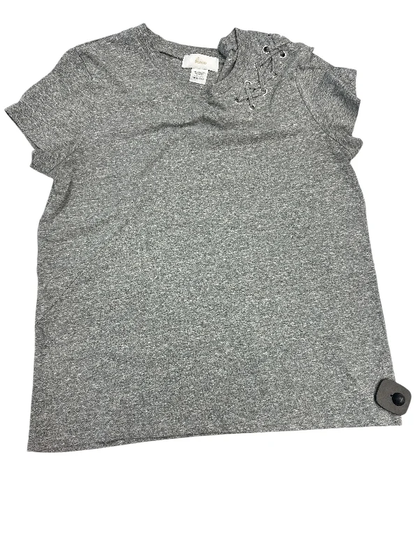 women's tops for statement-making outfitsTop Short Sleeve By Braeve In Grey, Size: M