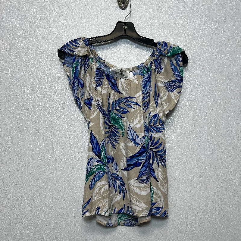 women's tops with bell sleevesTop Short Sleeve By Cupio In Print, Size: M