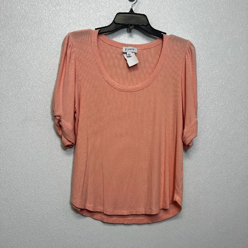 women's tops made from cottonTop Short Sleeve By EVEREVE In Coral, Size: L