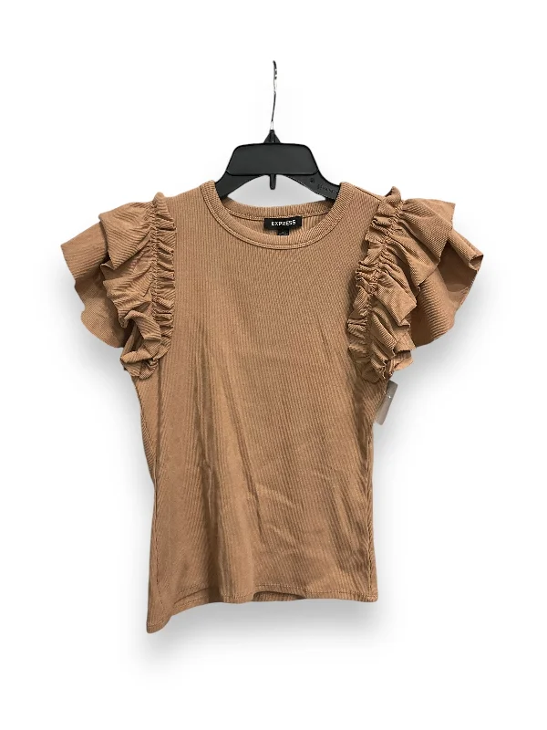 women's tops for those who want to wear pieces that are both comfortable and stylishTop Short Sleeve By Express In Brown, Size: S