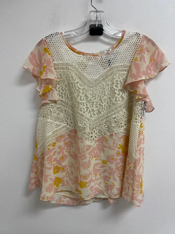 women's tops for those who love bold and vibrant colorsTop Short Sleeve By Hd In Paris In Floral Print, Size: Xs