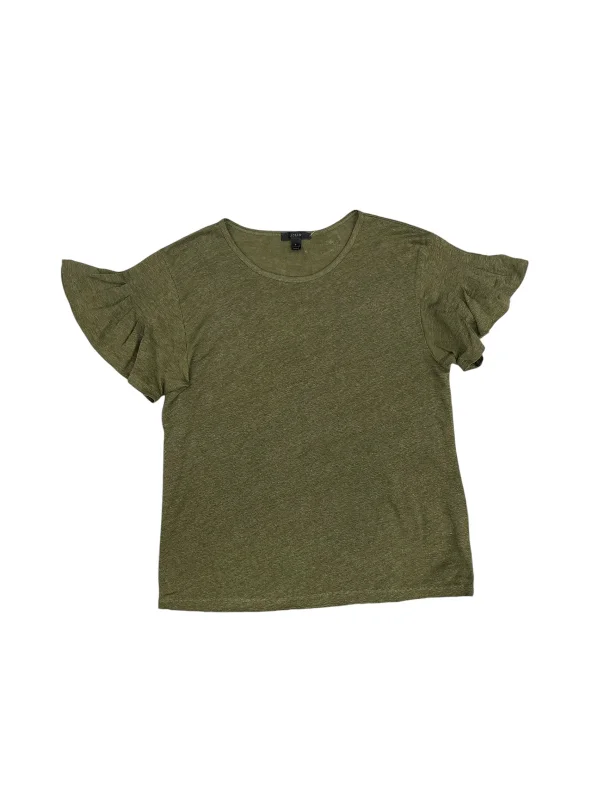 long-sleeved women's topsTop Short Sleeve By J. Crew In Green, Size: S