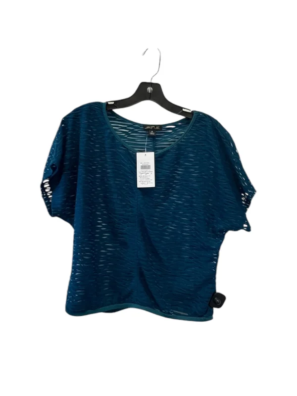 women's tops for boho-chic stylesTop Short Sleeve By Jaipur In Teal, Size: M