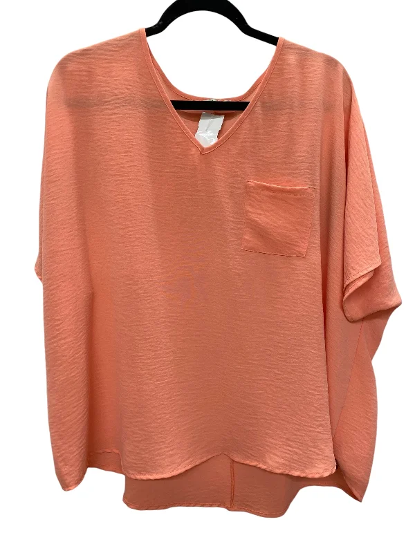 women's tops for wedding guest attireTop Short Sleeve By Jodifl In Orange, Size: S