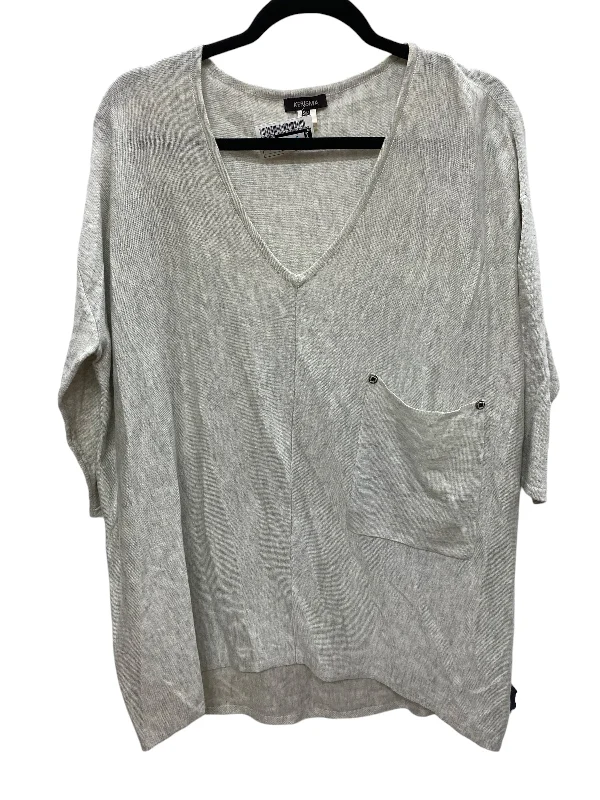 women's tops for layeringTop Short Sleeve By Kerisma In Grey, Size: S