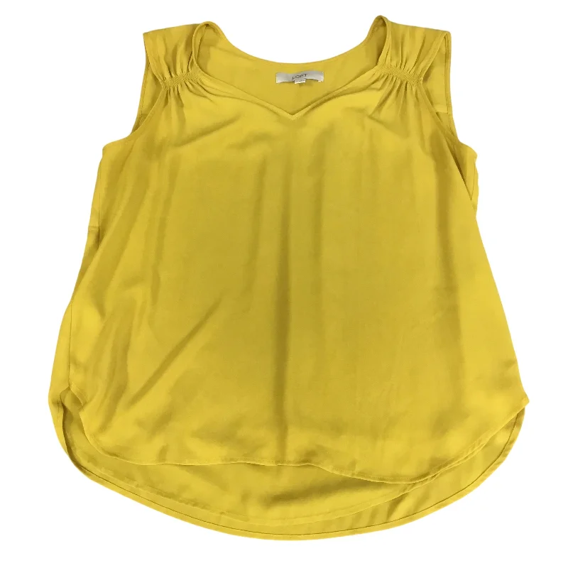 chic women's tops for everyday wearTop Short Sleeve By Loft In Yellow, Size: Petite   Xs