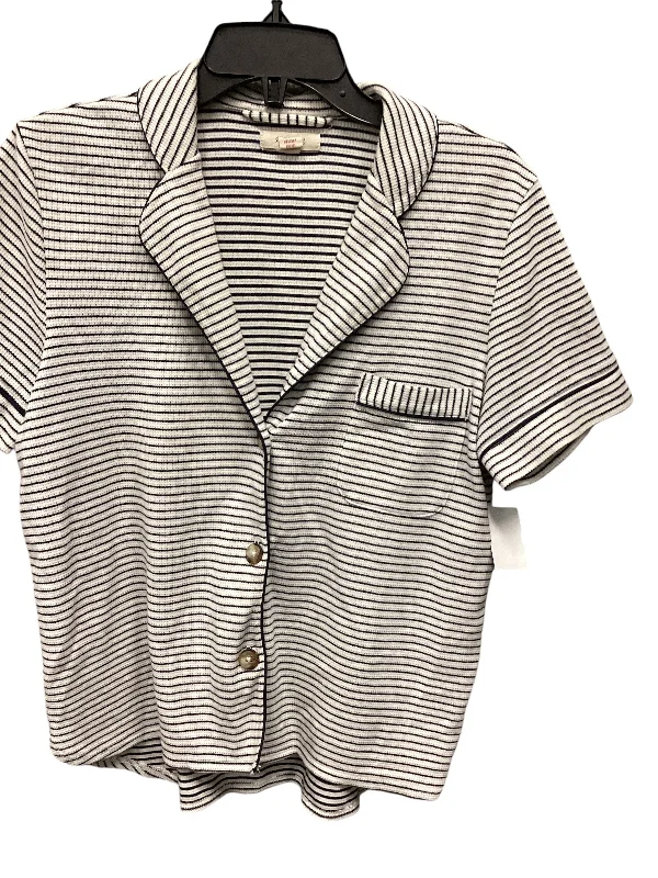 women's tops for those who want to stay warm and stylish during colder weatherTop Short Sleeve By Madewell In Striped Pattern, Size: M