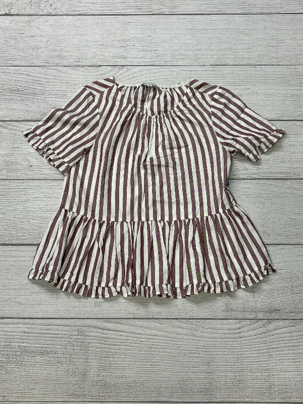 women's tops for those who want to stay on top of the latest fashion trends and wear pieces that are both stylish and on-trendTop Short Sleeve By Madewell In Striped, Size: Xxs