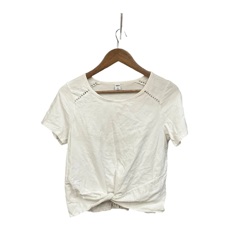 women's tops for those who want to stay updated with the latest fashion trendsTop Short Sleeve By Old Navy In White, Size: M