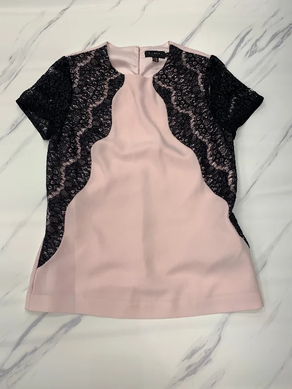 women's tops for those who want to create outfits that are both unique and memorableTop Short Sleeve By Ted Baker In Pink, Size: S