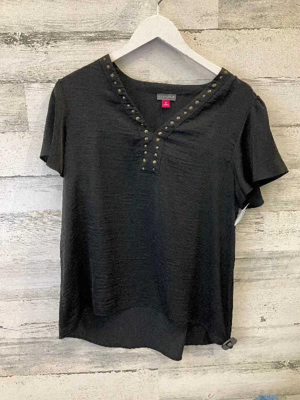 women's tops for those who want to show off their figure in a flattering wayTop Short Sleeve By Vince Camuto In Black, Size: M